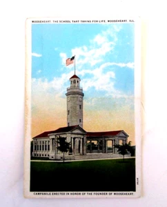 Campanile zu Ehren des Gründers von Mooseheart in IL errichtet, adressiert, unbesendet - Bild 1 von 2