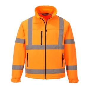 Portwest S424 Soft Shell Classic HI-Viz Jacket (3L) Orange- Size XXL (2XL) - Picture 1 of 2