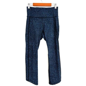 Lululemon Deep Breath Crop 21'' Leggings Alberta Lake Teal Shatter Weave Desert - Picture 1 of 7