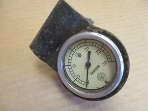 1930s Moto Meter Vacuum Gauge Indian Chief Logo w/ Dash Mount RARE! - Picture 1 of 7