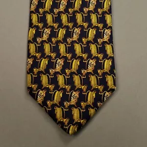 Burberrys Designer Neck Tie Printed Silk Belt Geometric Vtg Made Italy 58 X 3.5 - Picture 1 of 8