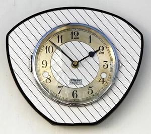 NEW 25cm Mid Century Style Wall Clock - Retro Vintage French White Atomic Gift - Picture 1 of 4