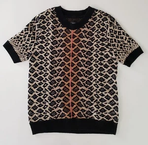 Anthropologie Maeve Ellinor Strickoberteil Leopardenmuster Pullover Größe Small - Bild 1 von 7