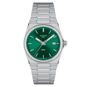 TISSOT PRX 35MM STAINLESS STEEL GREEN DIAL QUARTZ WATCH T137.210.11.081.00