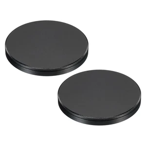 2Pcs 62mm Lens Filter Stack Cap Aluminum Alloy Circular Filter Stacks Black - Picture 1 of 5