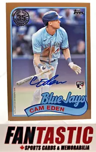 Cam Eden Auto GOLD /50 2024 Topps 1989 89BA2-CE Toronto Blue Jays Rookie - Picture 1 of 2