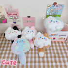 Cute Cartoon Animal Colorful Plush Keyring Soft Stuffed Small Cat Pendants Dolls