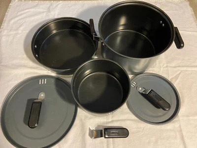 Coleman Family 6 Piece Cookset Non Stick Camping Pots Frying Pan Cook Set - Image 1 of 4