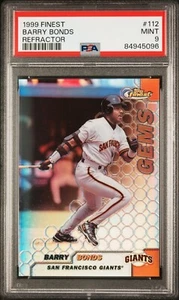 1999 Topps Finest Refractor #112 Barry Bonds PSA 9 Low Pop Giants - Imagen 1 de 2