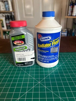 2-pack Bar's Leaks Repair Radiator Flush Coolant Cleaner Gunk Motor Medic 11 oz Foto 1 de 3