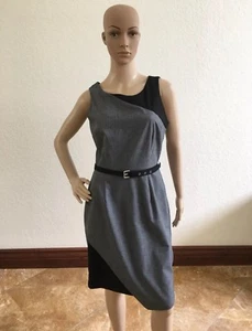 NEW YORK & COMPANY GREY AND BLACK DRESS SZ 4 - Picture 1 of 7
