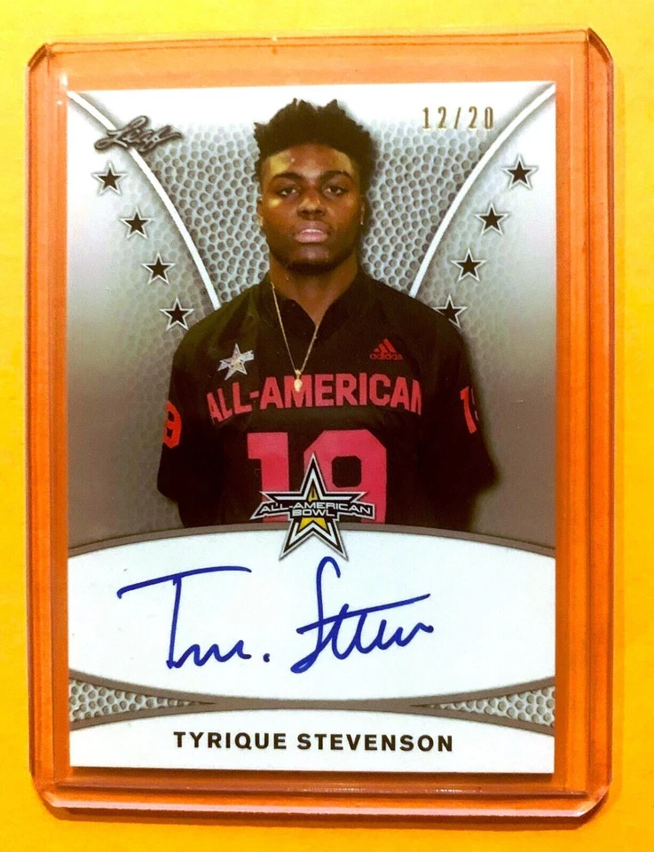 TYRIQUE STEVENSON Chicago Bears 2019 Leaf All-American AUTOGRAPH RC 12/20 - Image 1 of 1