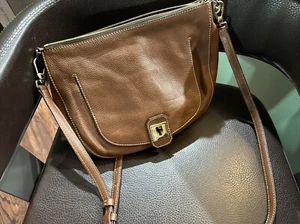 furla handbag crossbody used brown - Picture 1 of 5