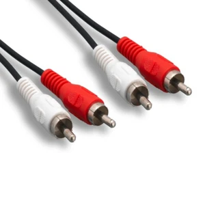 Kentek 12 ft 2-RCA cable rojo blanco macho a macho para PC sistema de automóvil reproductor de audio - Imagen 1 de 1
