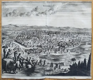 Isfahan Iran Persia - Original Engraving Dapper - 1672 - Picture 1 of 2