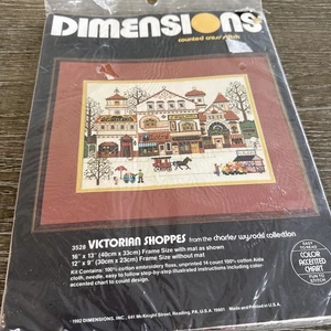 Dimensions 3528 Counted Cross Stitch Victorian Shoppes Wysocki 1982 New Vintage - Picture 1 of 6