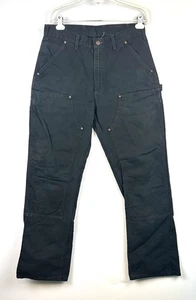 Pantalones de peto de trabajo Carhartt EB136 Washed Duck doble frente talla 34x34 negros - Imagen 1 de 8
