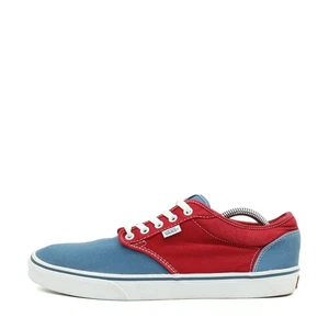 VANS Herren Era Sneaker Rot/Blau Canvas Low-Top Atmungsaktiv Skaterschuh EU 44.5 - Bild 1 von 9