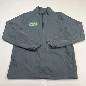 Travis Mathew Medium Gray VERY THIN Stretch Mens Full Zip Jacket MINT LOGO - Picture 1 of 9