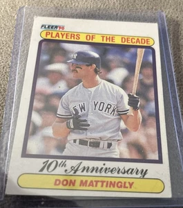Don Mattingly Player of The Decade Fleer 1990 626 10th Anniversary HOF MVP MINT - Bild 1 von 2