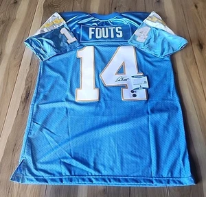DAN FOUTS CHARGERS SIGNED AUTOGRAPHED JERSEY COA BAS BECKETT #BF93462 - Picture 1 of 3