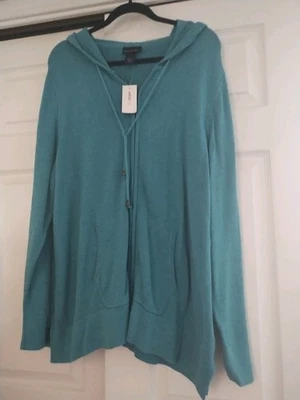 Sudadera con capucha turquesa Lane Bryant 22/24 Foto 1 de 3