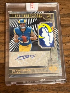 2024 Illusions Blake Corum First Impressions Logo Patch Auto 2/10 RPA RC JA11 - Bild 1 von 3