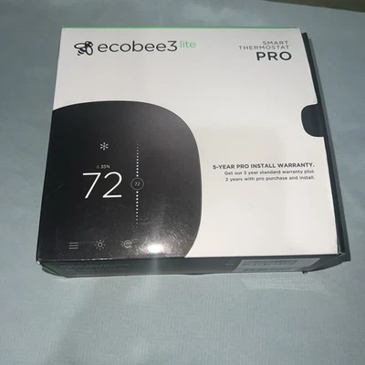 Ecobee3 Lite Smart Thermostat EB-STATE3LT-02 Black New Open box - Image 1 of 4