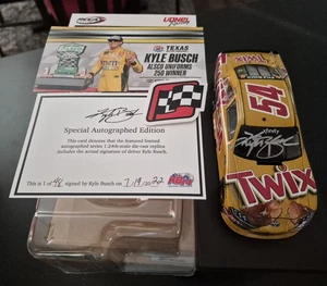 2021 Kyle Busch Lionel Twix Texas Race Win Autographed KBM COA 1 of 48 - Picture 1 of 12