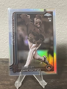 2025 Topps Chrome Hayden Birdsong Rookie rifrattore seppia #138 Giants - Foto 1 di 2