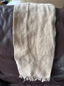 Vintage Frangi Pure New Wool Camel Colour Scarf Made In Scotland - Picture 1 of 2