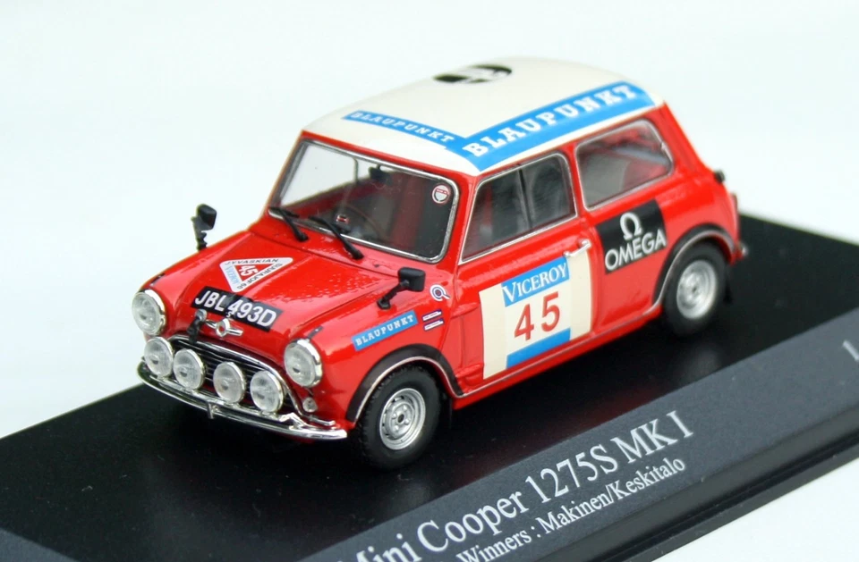 Morris MIni Cooper S MK1 #45 "Rally 1000 Laghi 1966" Tmäkinen, Minichamps 1:43 - Immagine 1 di 4