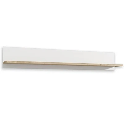 Wandboard - weiß-bianco Eiche - 160 cm Regal Bücherregal Hängeregal - Bild 1 von 4