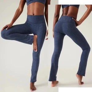 Athleta Damen Elation strukturierte Hose gerades Bein in Nara Shibori Indigo - Bild 1 von 8