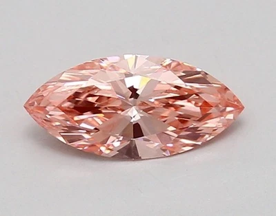 Diamante CVD de 1,05 quilates elegante color rosa vivo VS1 corte marquesa certificado IGI Foto 1 de 4