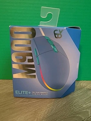 CYLO M900 Elite+ Pro Performance LED Gaming Mouse Blue Ergonomic Wired USB - Image 1 of 4
