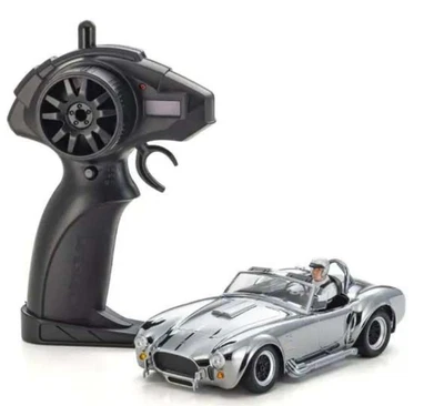 RC Car Kyosho Mini Z First  1:28 scale Chrome AC Cobra with controller & Cones - Image 1 of 4