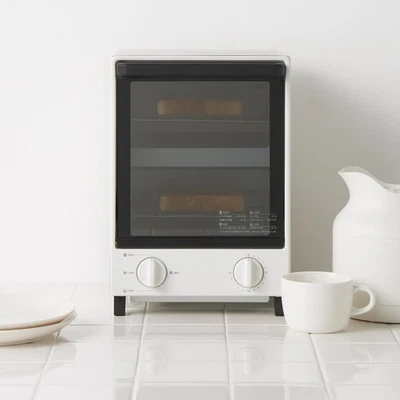 Muji Toaster Oven Vertical 2stage MJ-OTL10B 100V White 22.5×25×32.7cm Japan - Bild 1 von 4