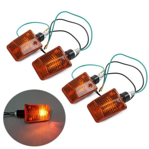 For Honda Nighthawk 250 650 750 Turn Signals Lights Lamps Amber Universal 4pcs - Picture 1 of 11