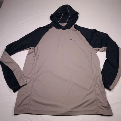 Simms Challenger Solar Sudadera con Capucha Para Hombres Ned Gris Negro Pesca Insectos Protector 41622 Foto 1 de 4