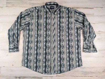 Vintage Wrangler Shirt Mens 2XL XXL Checotah Western Pearl Snap Brushpopper - Image 1 of 4