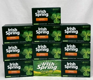 Irish Spring Original Deodrant Soap Unisex Soap, 3.75 Oz Bars, 10-Count Sealed - Picture 1 of 3