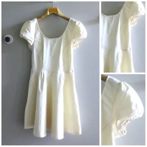 VESTIDO ELÁSTICO MANGA GORRA MUJER ASOS MARFIL/BLANCO APAGADO Talla-8 - Imagen 1 de 8