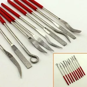 10Pcs Diamond Coated Riffler File Mechanical Watch Jewelry Files Tool Set 140mm - Picture 1 of 7