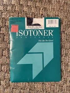 Vintage Isotoner Pantyhose Control Top Sheer Bordeaux Size 3 - Picture 1 of 2