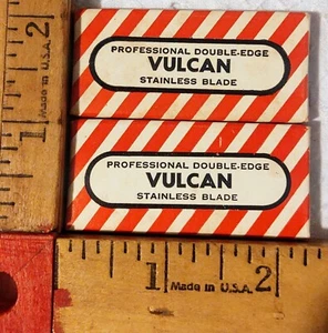 Vintage Double Edge Razor Blades VULCAN Stainless Blades NIP (2) Pkgs (6) Total - Picture 1 of 2
