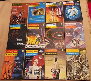 12 1966 Magazine of Fantasy & Science Fiction, Complete Year - Great Condition - Picture 1 of 9