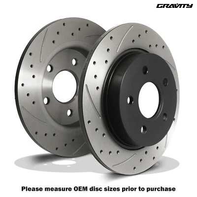 DISCOS DE FRENO TRASEROS RANURADOS PERFORADOS 304 MM PARA LAND ROVER DISCOVERY 2 L318 98-04 - Imagen 1 de 4