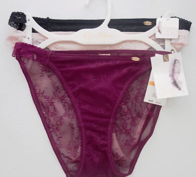 JESSICA SIMPSON Ultra Flirty STRING BIKINI PANTIES 3-PACK SIZE S NWT $36 - Image 1 of 3