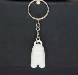Schlüsselanhänger 3D-gedruckt 1,25 Zoll weiß Kunststoff Spielfigur Zappelspielzeug NEU - Bild 1 von 2